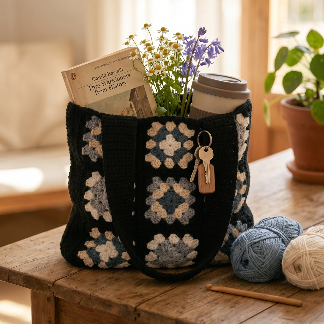 CROCHET GRANNY SQUARE BAG