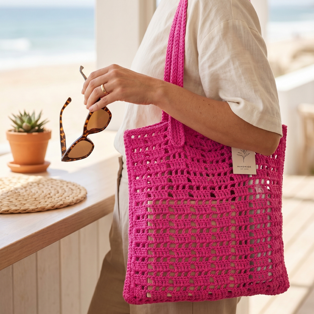 FRESH MESH CROCHET TOTE BAG