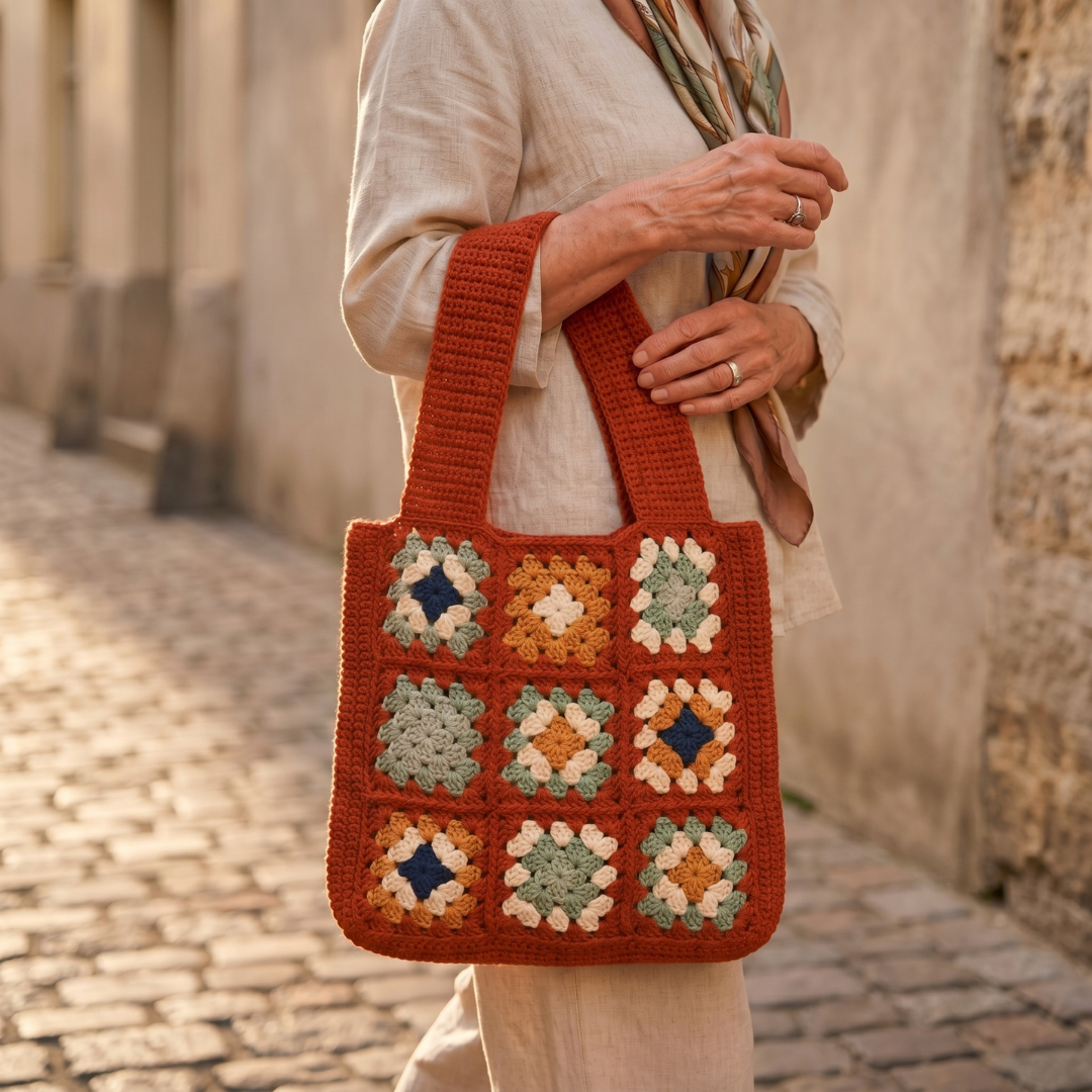 CROCHET GRANNY SQUARE BAG