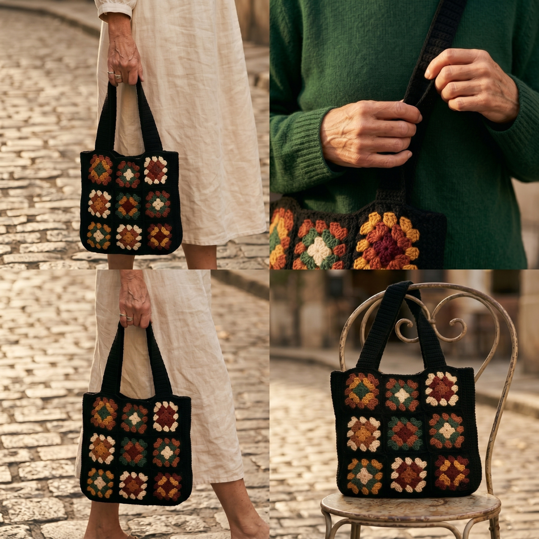 CROCHET GRANNY SQUARE BAG
