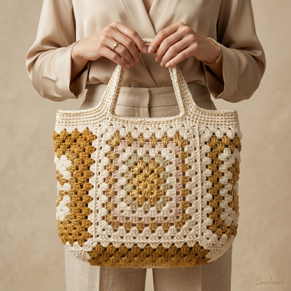Granny Square Beach Bag crochet