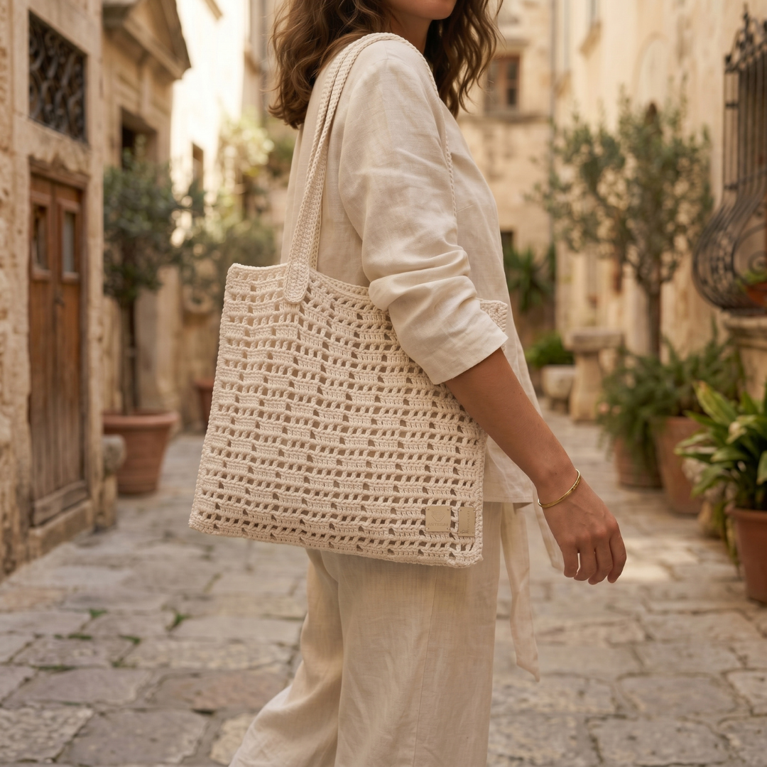 FRESH MESH CROCHET TOTE BAG