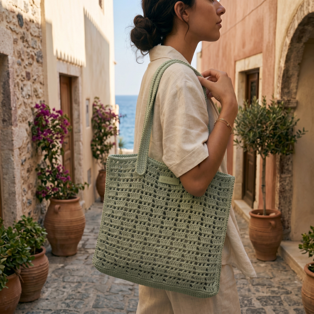 FRESH MESH CROCHET TOTE BAG