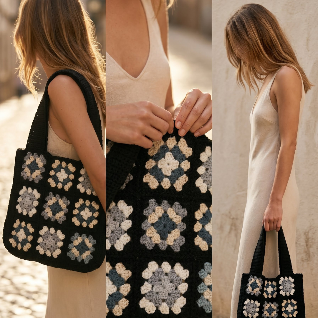 CROCHET GRANNY SQUARE BAG