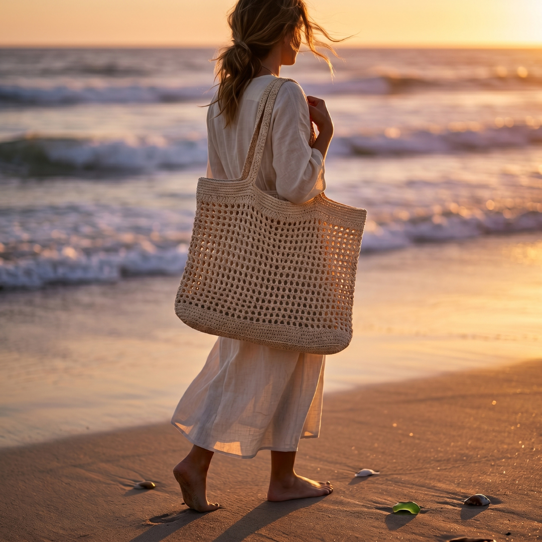 Sandy Shell Crochet Bag