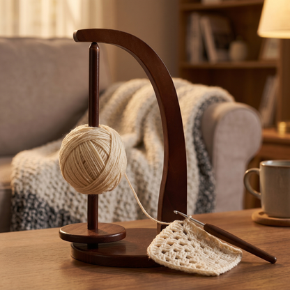 Premium Wooden Magnetic Yarn Holder