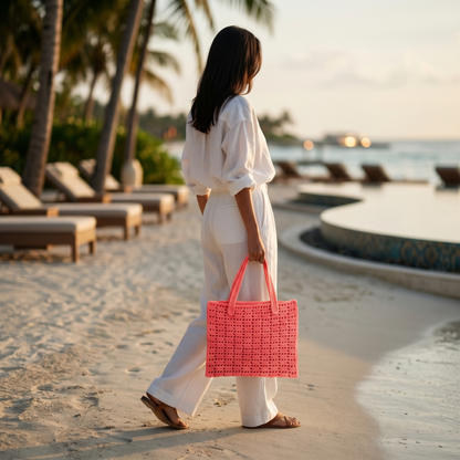 FRESH MESH CROCHET TOTE BAG