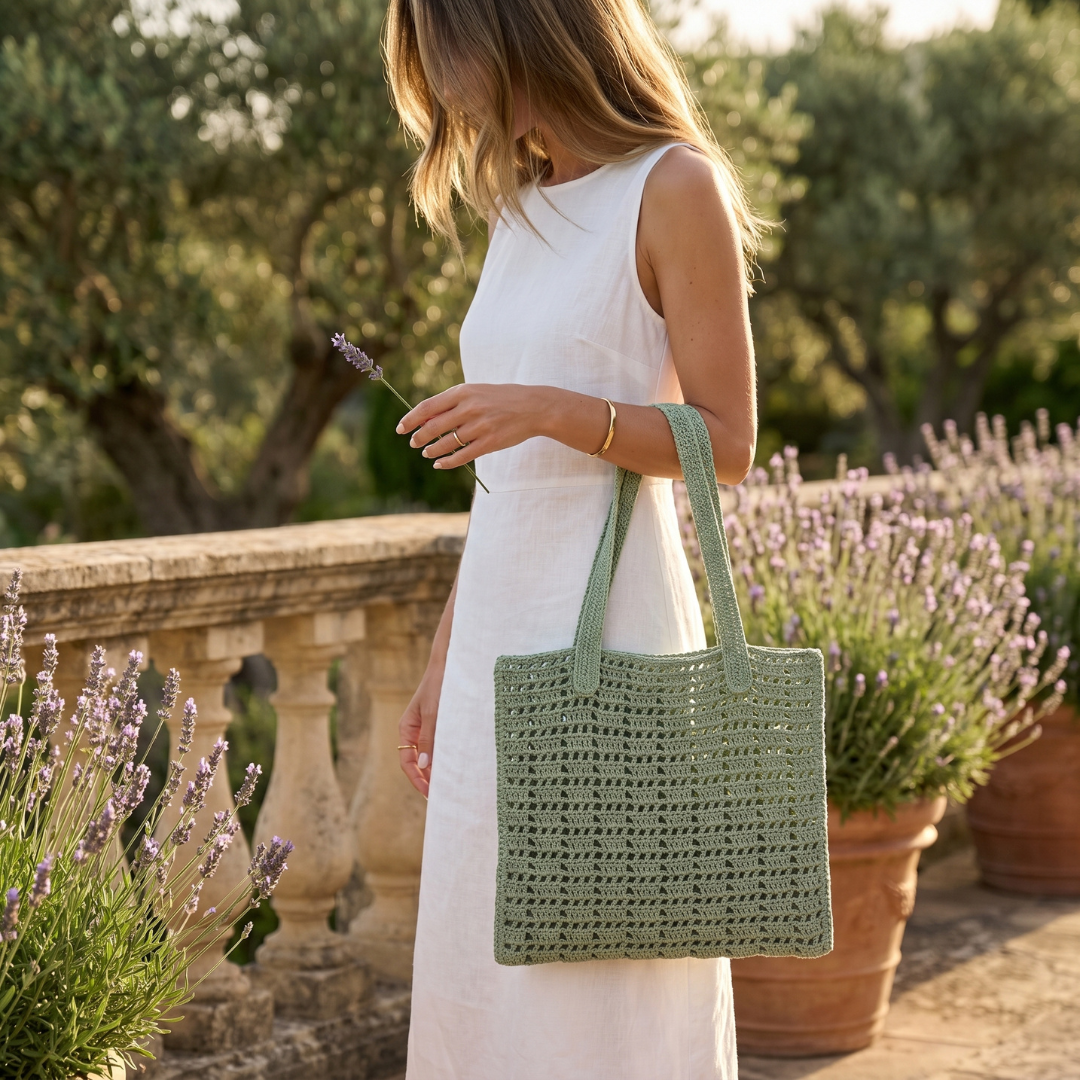 FRESH MESH CROCHET TOTE BAG