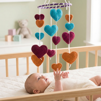 Flying Hearts Crochet Mobile Pattern