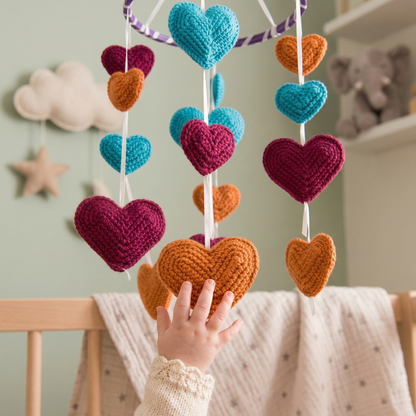 Flying Hearts Crochet Mobile Pattern