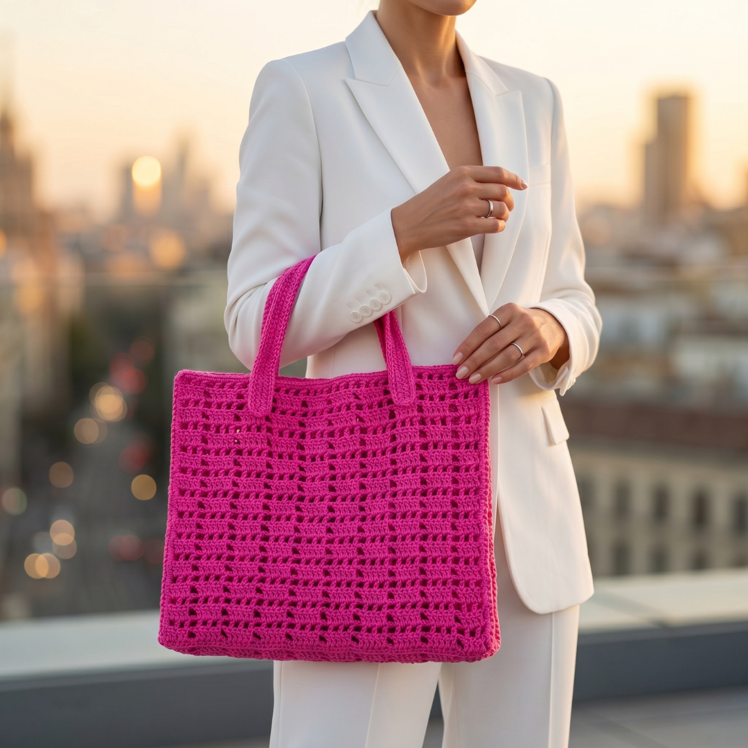 FRESH MESH CROCHET TOTE BAG