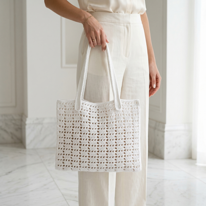 FRESH MESH CROCHET TOTE BAG